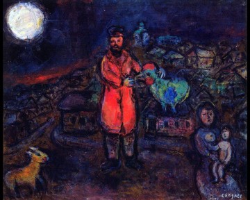 village bullfight Tableau Peinture - Village contemporain Marc Chagall